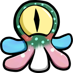 emote for theyflower - transgender pride morb from Oxygen Not Included