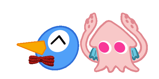 Lemnonychus as a squid chasing Panko in the style of Pac-Man